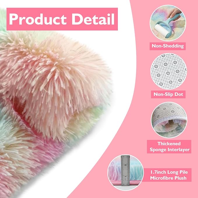 6x9 Fluffy Area Rug for Living Room, Shag Area Rugs for Bedroom, Soft Fuzzy Rug - Image 3