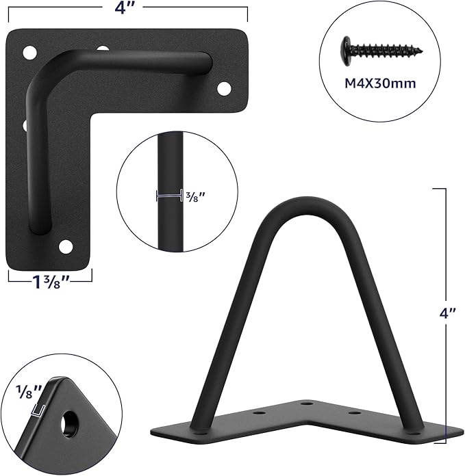 SMARTSTANDARD 4 Inch Heavy Duty Hairpin Furniture Legs, Metal Home DIY Projects - Image 2
