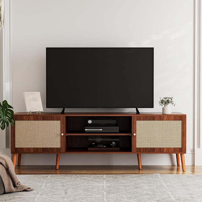 ZttRiee TV Stand for TVs up to 65'', Entertainment Center - Image 7