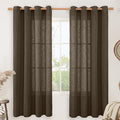 LAMIT Dark Brown 72 inch Linen Curtains by LAMIT