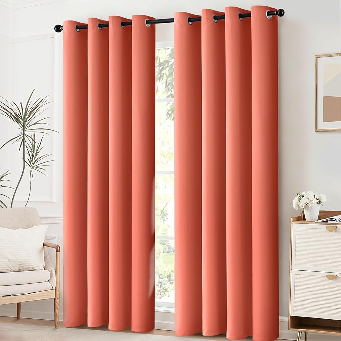 Yakamok 96 inch Long Solid Blackout Curtains - Image 2
