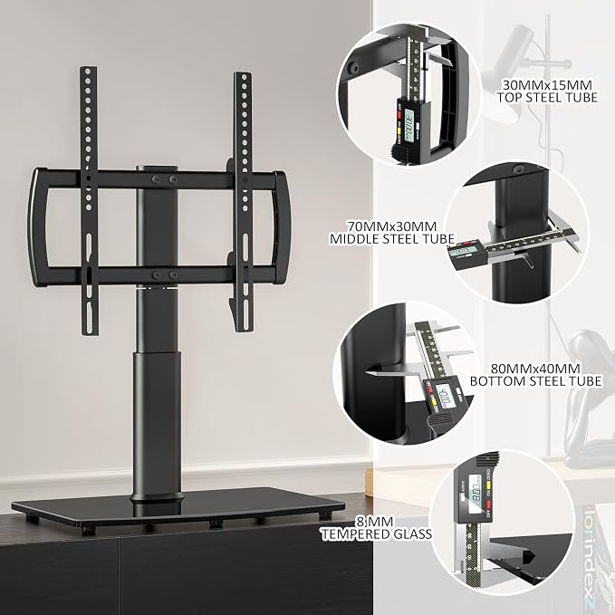 Universal Swivel/Table Top TV Stand 27 to 60 inch TVs 80 Degree Swivel - Image 7