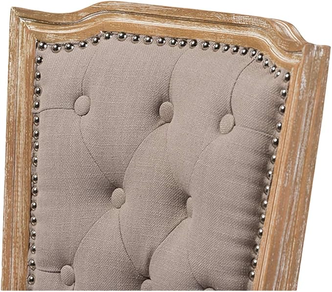 Baxton Studio Estelle Shabby Chic Rustic French Country Cottage Weathered Oak - Image 7