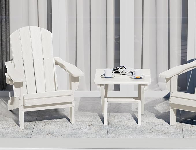 SERWALL Folding Outdoor Side Table Set of 2, Portable Adirondack Side Table - Image 9