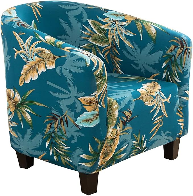 SearchI Club Chair Slipcover Stretch Barrel Chair Covers Printed Tub Chair by SearchI