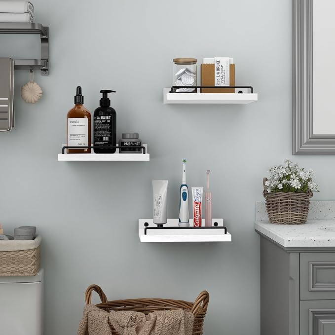 RYOFOBETTO Small Floating Shelf, 6X9 Inches Farmhouse Wall Shelves - Image 6