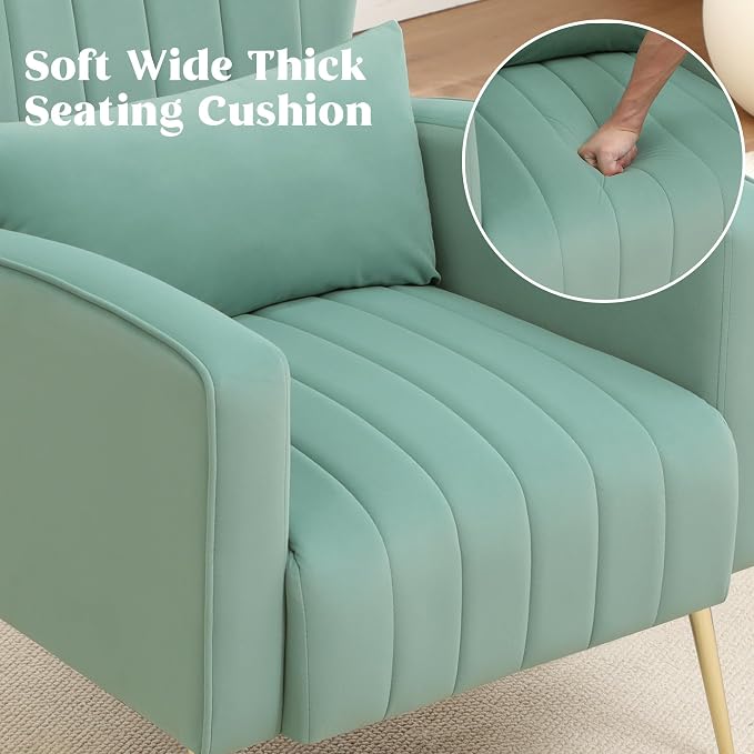 Modern Accent Chair Upholstered Living Room Chair, High Back Arm Chair - Image 8