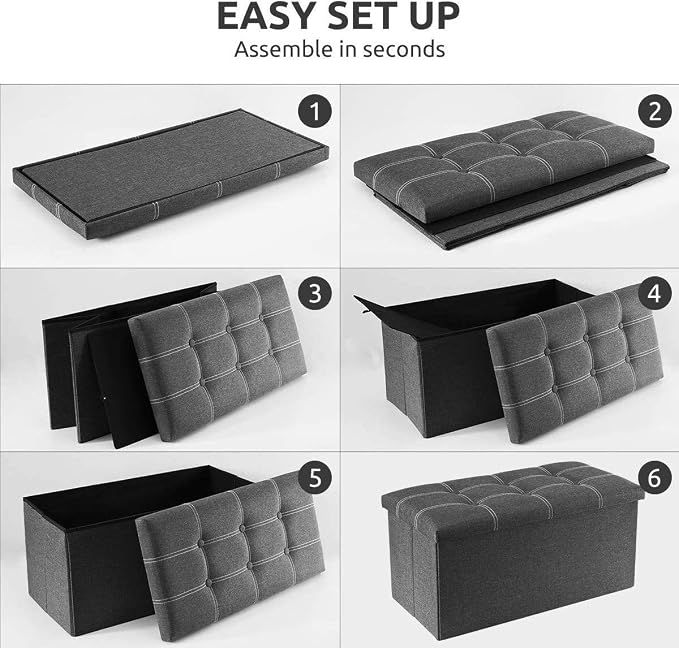 YOUDENOVA 30 inches Folding Ottoman, Ottoman - Image 8