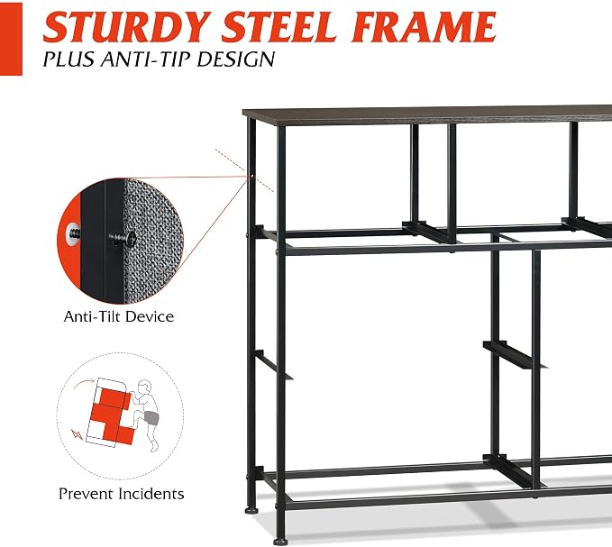 WLIVE 7 Drawer Dresser TV Stand, Entertainment Center, Media Console Table - Image 8