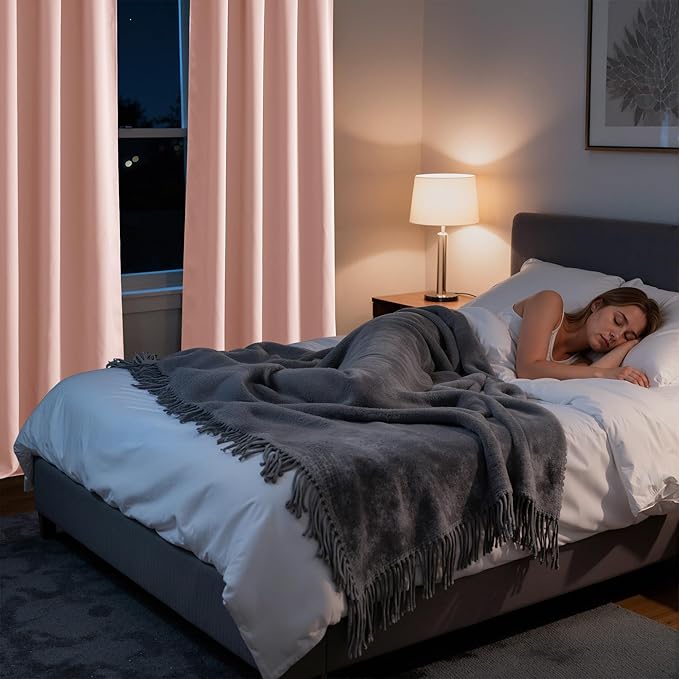 RYB HOME Bedroom Blackout Curtains 84 inches Long, 100% Blackout Thermal - Image 5