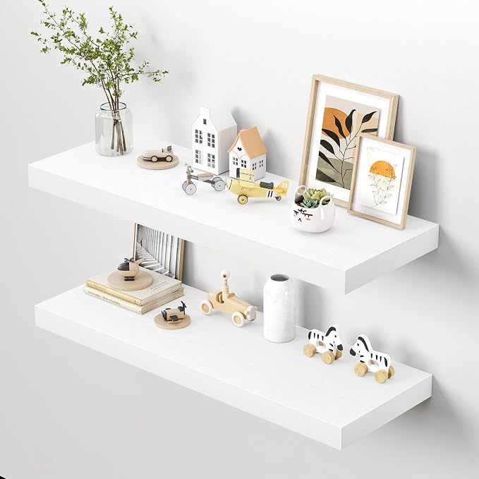 Dreamland 40" Floating Shelves for Wall, Wall-Mounted Shelves for Bedroom by Dreamland
