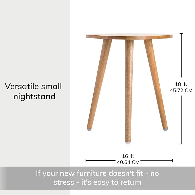 MH London Bond Wooden Triangle End Table - Image 3