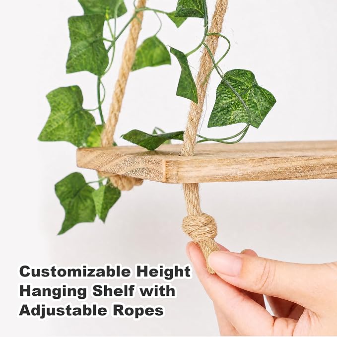 RICHER HOUSE Macrame Floating Shelves - Image 6