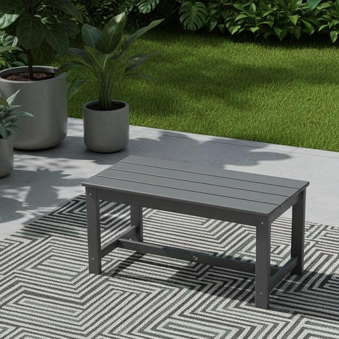 HDPE Patio Coffee Table, All-Weather Outdoor Coffee Table by YourPerfectOutdoorEscape