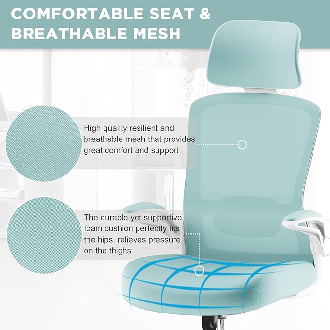 Mimoglad Office Chair, High Back Ergonomic Desk Chair - Image 6