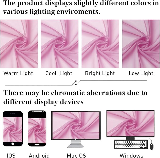 Lecloud Light Pink Sheer Curtains 90 Inches Long 2 Panels Set, Dual Rod Pocket - Image 5