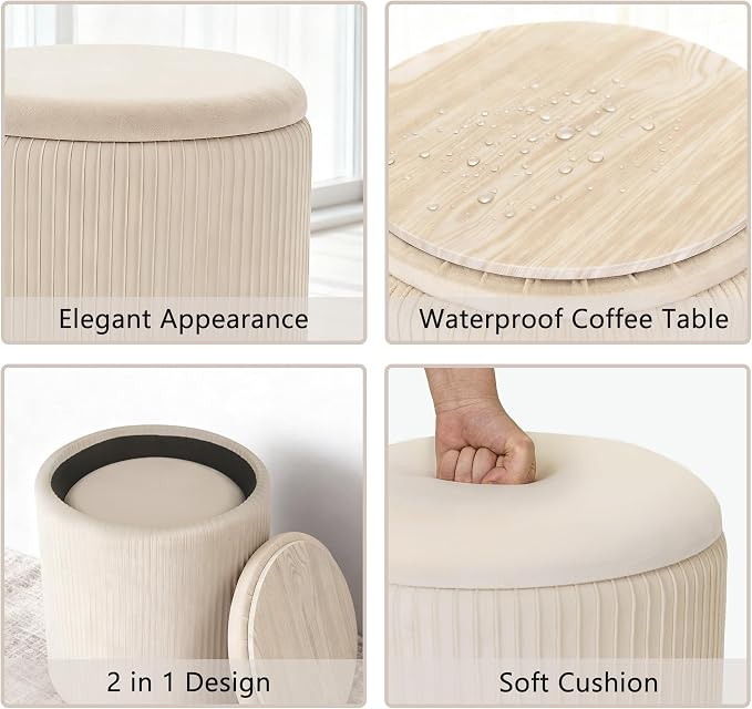 CAROLMADE Set of 2 Round Ottoman - Image 6