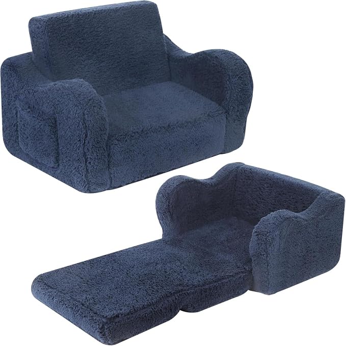 MOMCAYWEX Kids Sofa, 2-in-1 Flip-Out Foam Couch by MOMCAYWEX