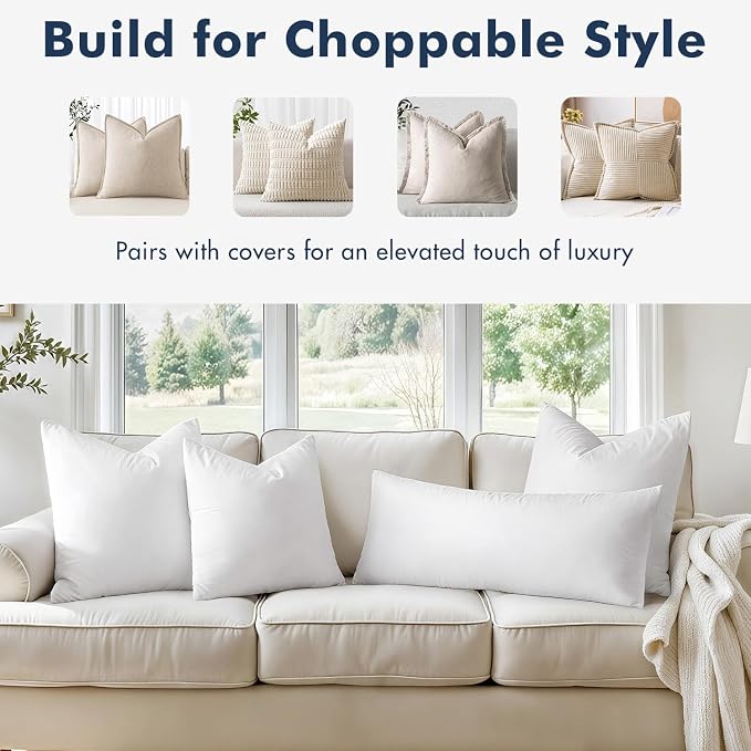 MIULEE 18x18 Pillow Inserts, Decorative Fluffy Throw Pillow Inserts Cotton - Image 4