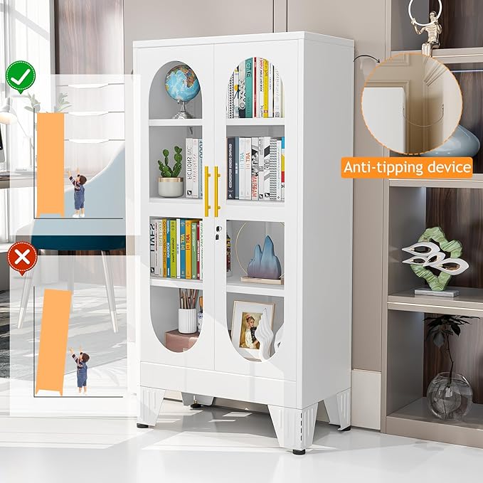 PAOFIN 47" H Locking Display Cabinet - Image 6