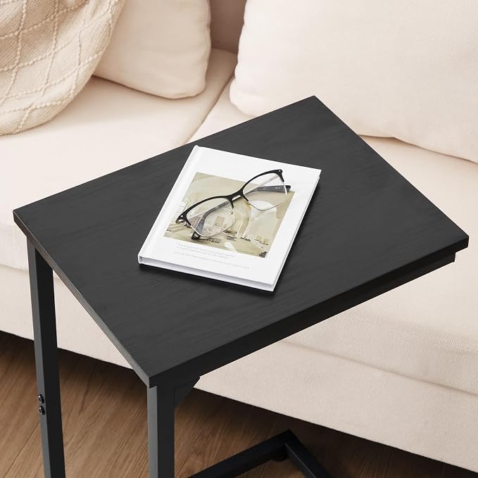 AMHANCIBLE C Shaped Side Table, End Tables Living Room Set of 2, Slide Under - Image 7