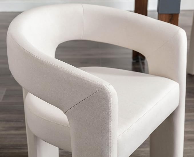 VESCASA Linen Barrel Dining Chair - Image 8