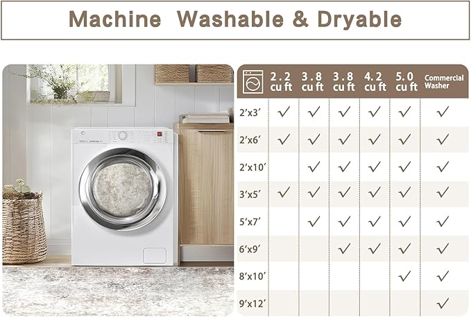 Modern Washable Rugs 9x12 Area Rugs - Image 9