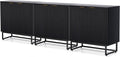 EYYTHUNG Fluted Cabinet with Storage Set of 3, Sideboard Buffet Cabinet with by EYYTHUNG