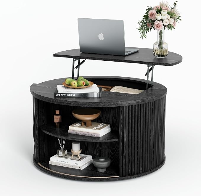 JOINICE 31.5" Round Lift Top Coffee Table - Image 8