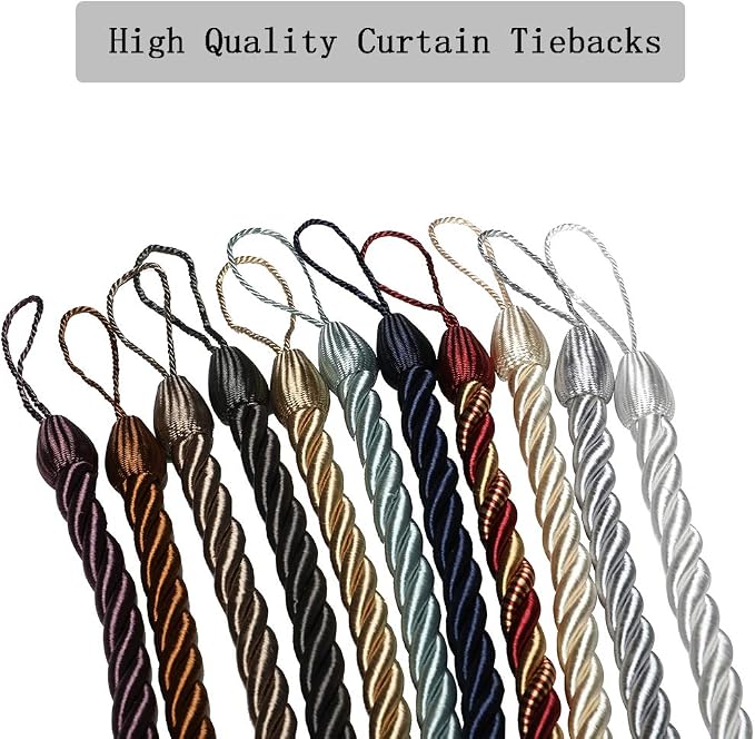 BEL AVENIR Curtain Ropes Tiebacks Tie-Backs, Curtain Handmade Holdbacks - Image 6