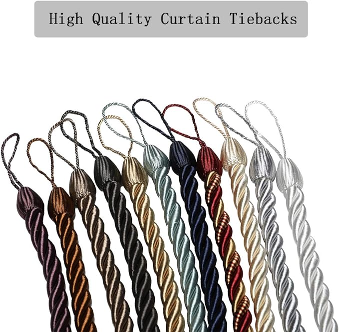 BEL AVENIR Curtain Ropes Tiebacks Tie-Backs, Curtain Handmade Holdbacks - Image 6