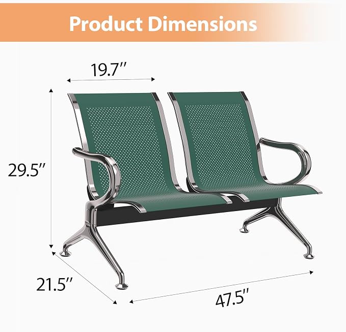Kinfant 2-Seat Waiting Room Chair - Image 3