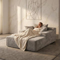 Sytopia Chaise Lounge with Armrests, Oversized Sofa Bed with 3 Pillows by Sytopia