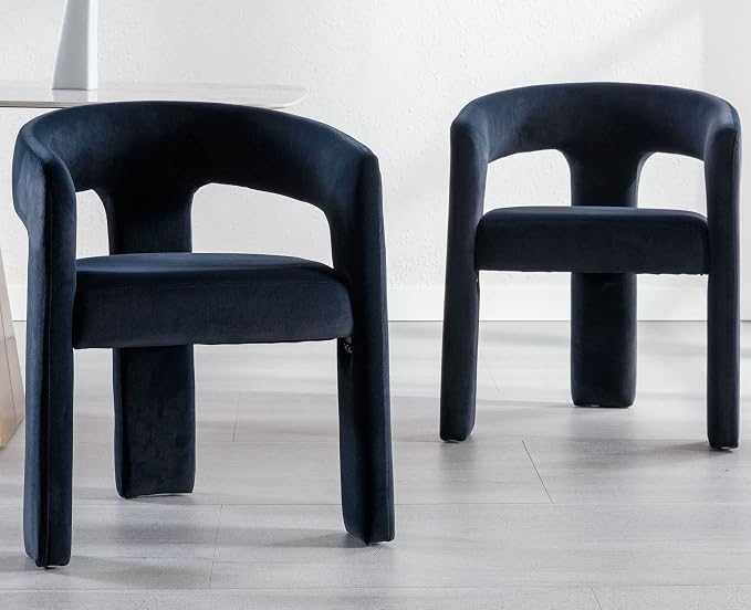 VESCASA Velvet Barrel Dining Chair - Image 2