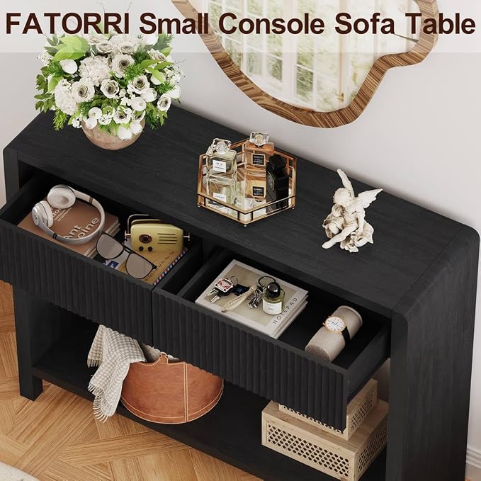 FATORRI Console Entryway Table, Modern Sofa Table - Image 5