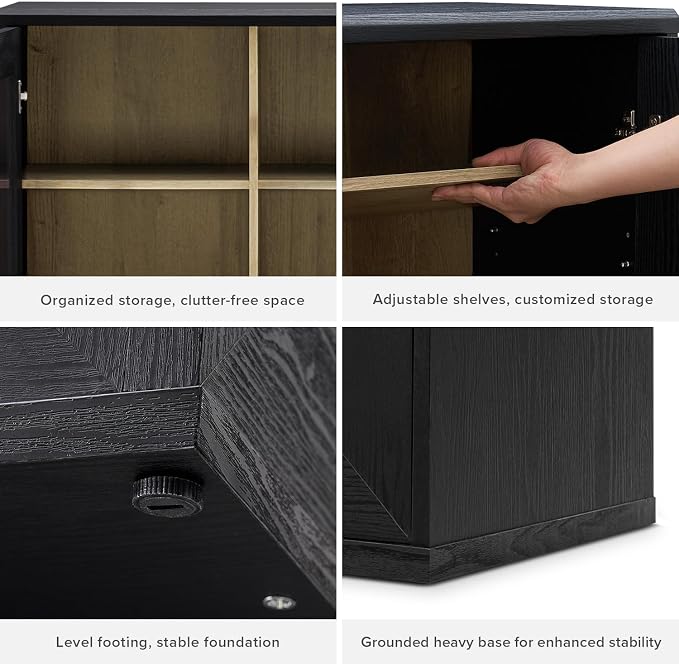 mopio Blake Storage Cabinet, Small Modular Accent Display Sideboard Buffet - Image 4