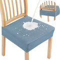Smiry Waterproof Seat Covers for Dining Room Chairs Set of 2, Stretch Jacquard by Smiry