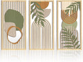 IARTTOP Boho Mid-century Modern Wood Wall Art 16x32 Inch Large Green Abstract by IARTTOP
