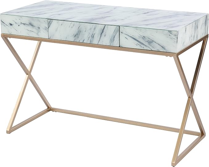 SEI Furniture - Kamblemore Faux Marble Writing Desk - Transitional Design by SEIFurniture