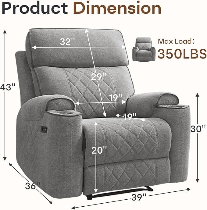 HAOMARKETS Power Recliner Chair - Image 2
