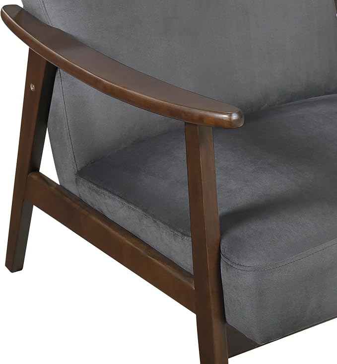Lexicon Mid Century Modern Chair Velvet Accent Chair - Image 7