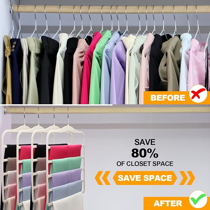 Closet Organizers and Storage, 3 Pack Velvet Pants-Hangers-Space-Saving - Image 4