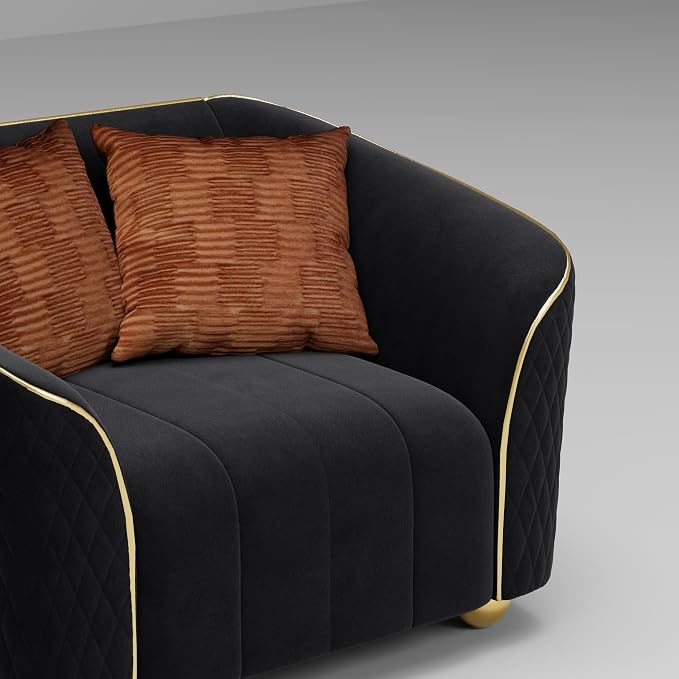 1-Piece Luxury Velvet Sofa Set for Living Room, Elegant Design Couch Set - Image 5