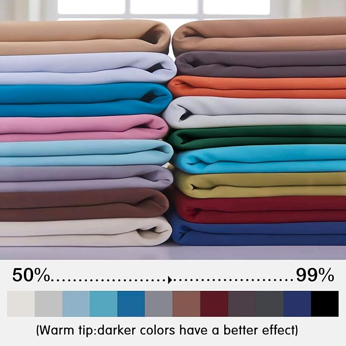 Yakamok Blackout Curtains Room Darkening Thermal Insulated - Image 2