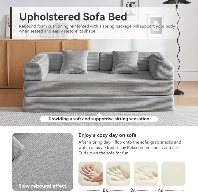 Convertible Sleeper Sofa Bed, Sleeper Sofa - Image 8