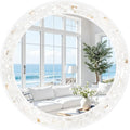 Tanmicoshomy Round Wall Mirror 24 Inch, Circle Mosaic Mirror by Tanmicoshomy