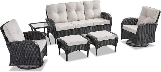 Belord 6 Pieces Wicker Patio Furniture Set - Image 3