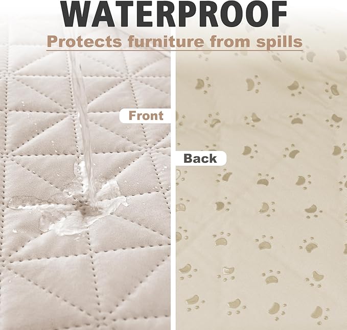 Ameritex Sofa Cover Waterproof for Seats Couch Cover for Dogs Pet Couch Cover - Image 2