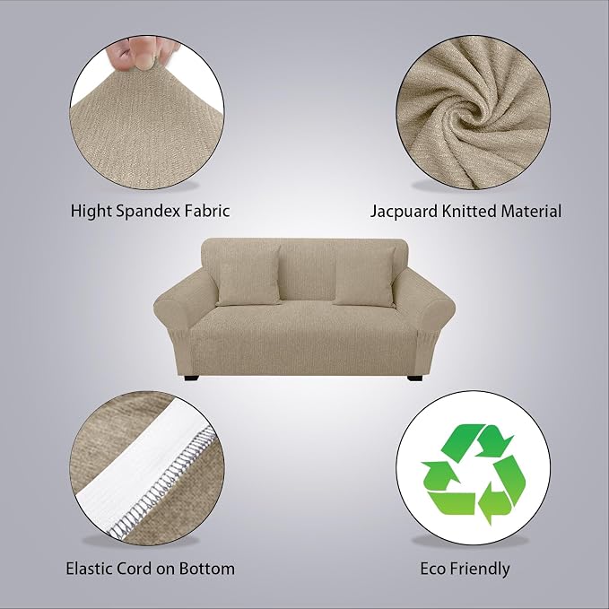 Loveseat Slipcover with 2 Pillow Cover - Image 2