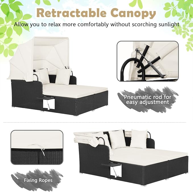 Tangkula Patio Rattan Daybed - Image 7